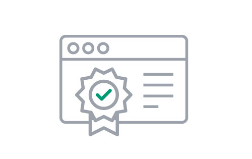 Licenses and certificates for ads